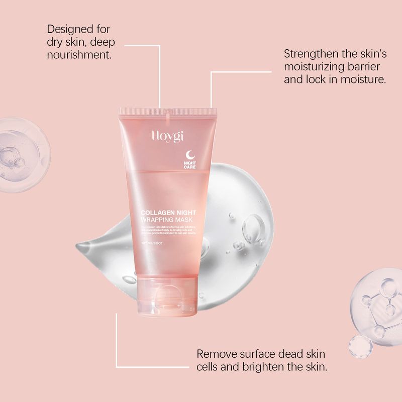 Hoygi Collagen Peel-Off Mask (With Scraper) Gently Cleanses Facial Pores, Blackheads, Firming, Hydrating And Moisturizing Mask_voghion.com
