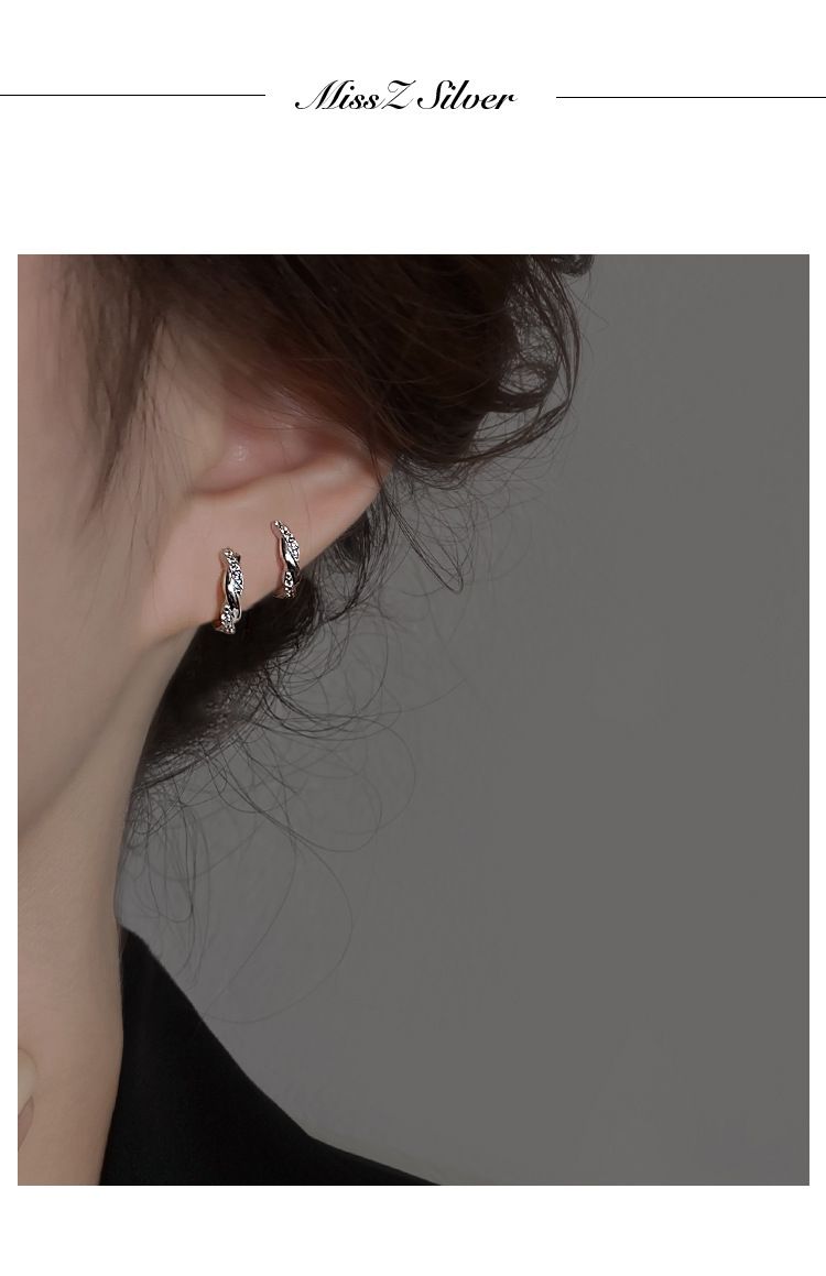 Eleganti orecchini a clip in argento sterling per donne in stile estivo_voghion.com