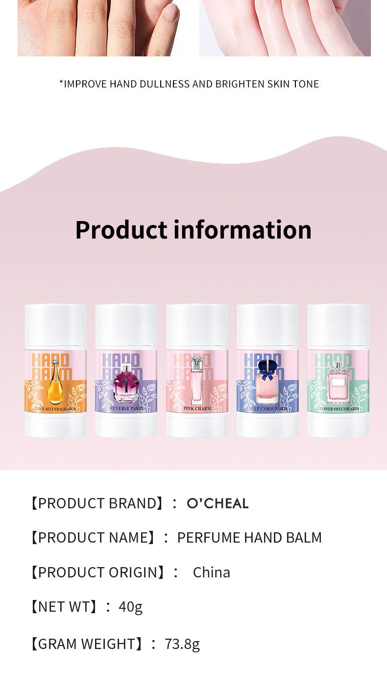 Crema de manos refrescante con perfume OCHEAL, 40 g, hidratante, suave, para manos y pies, antisequedad y antiagrietamiento._voghion.com