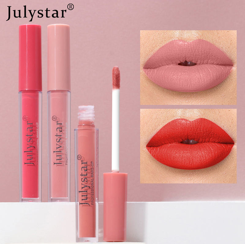 Makeup lipstick for women, long-lasting, fading, non stick to cups, bare color, matte finish, fine tube lip gloss_voghion.com