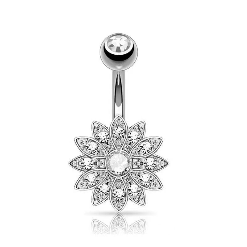 Piercing per ombelico in acciaio inossidabile con intarsi in zircone_voghion.com