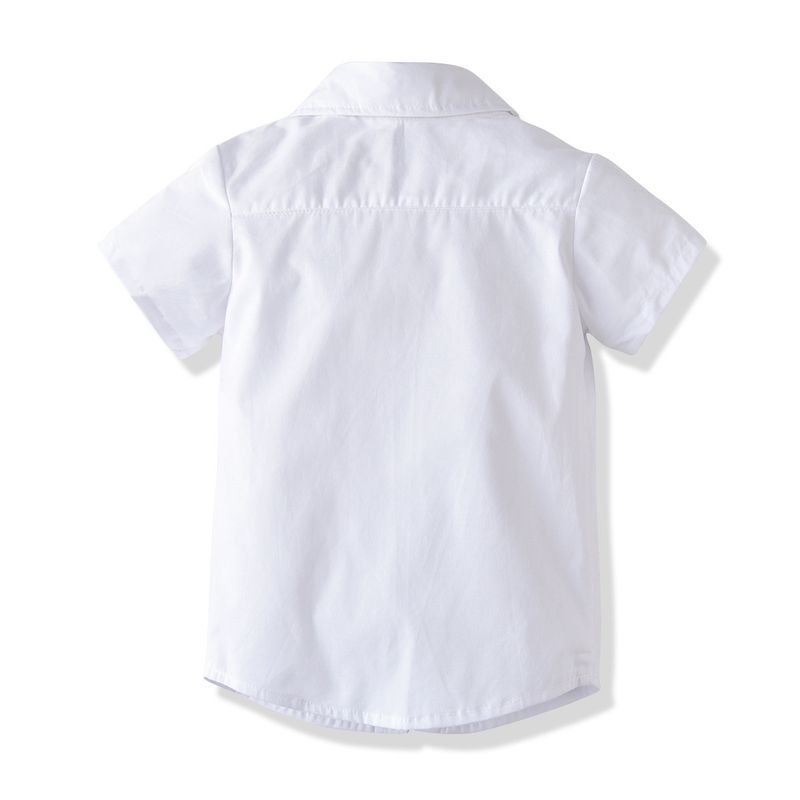 Kinder neue Sommer Jungen Gentleman Anzug weißes Hemd Kleid Performance Kleidung Drop Shipping_voghion.com
