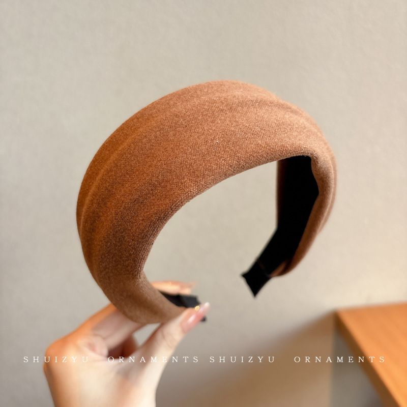 Stirnband mit breiter Krempe und hoher Krone für Herbst und Winter für Damen, modisches High-End-Haarband, Gesichtswaschen zum Abnehmen des Gesichts_voghion.com