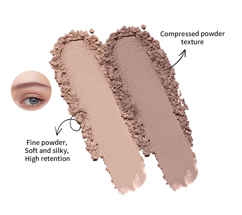Lakerain Dual-Color Eyebrow Powder Natural 3D Contour Nose Shadow Powder Long-Lasting Waterproof Formula Highly Pigmented Eyebrow Makeup_voghion.com