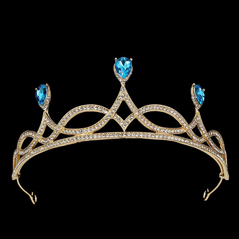 Cross-border hot selling bridal headwear rhinestone alloy headband headdress wedding dress accessories makeup dress hair accessories birthday crown_voghion.com