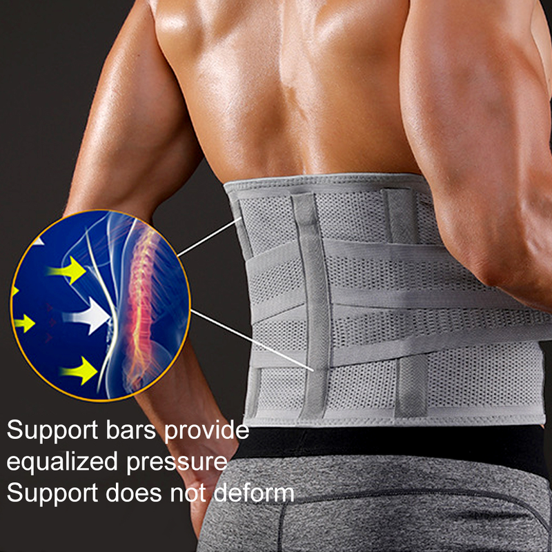 Talje Justerbart åndbart trænerbælte, Fiess Corset Slankende svedbælte Taljetræner Unisex Back Suppo_voghion.com
