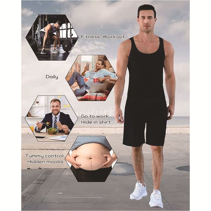 Cross-border New Lift Men's Body Shaping Vest Slim Body Shaping Waist Abdominal Tightening Thin Intimates TV Export_voghion.com