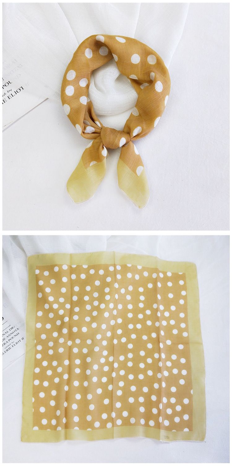 Quadratischer Schal aus Baumwollleinen – kleiner Seidenschal für Damen (koreanischer Stil, Frühling & Herbst, dünn & leicht, modisches Haarband & dekoratives Wickeltuch)_voghion.com