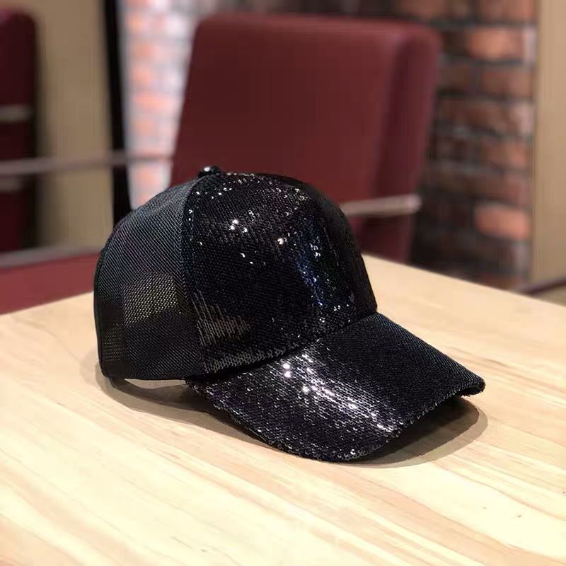 Fashion Women'S Rhinestone Hats Diamond Sun Cap Swag Snap Back Gorras Solid color Summer Baseball Caps Girl_voghion.com
