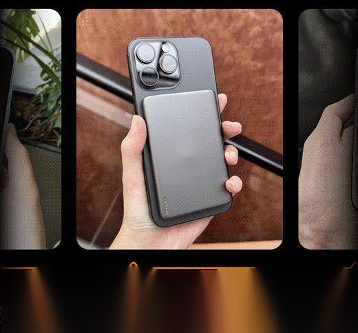 【Ultradünnes kabelloses Ladegerät】Magnetic Bank Schnelles Laden Leichte große Kapazität Mobile Stromversorgung Stark für_voghion.com