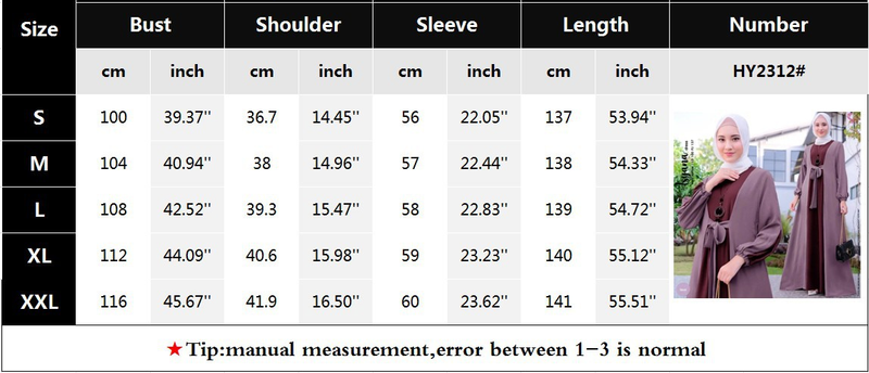 Women's dress Middle East women's dress color-blocking tie waist long-sleeved dress abaya_voghion.com