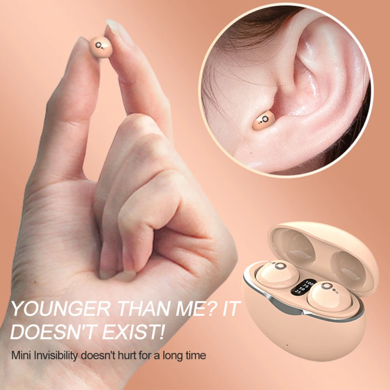 Original Invisible mini Headphones Bluetooth 5.3 True Wireless In-Ear Earphones Gaming HIFI Stereo Noise Reduction Earbuds_voghion.com