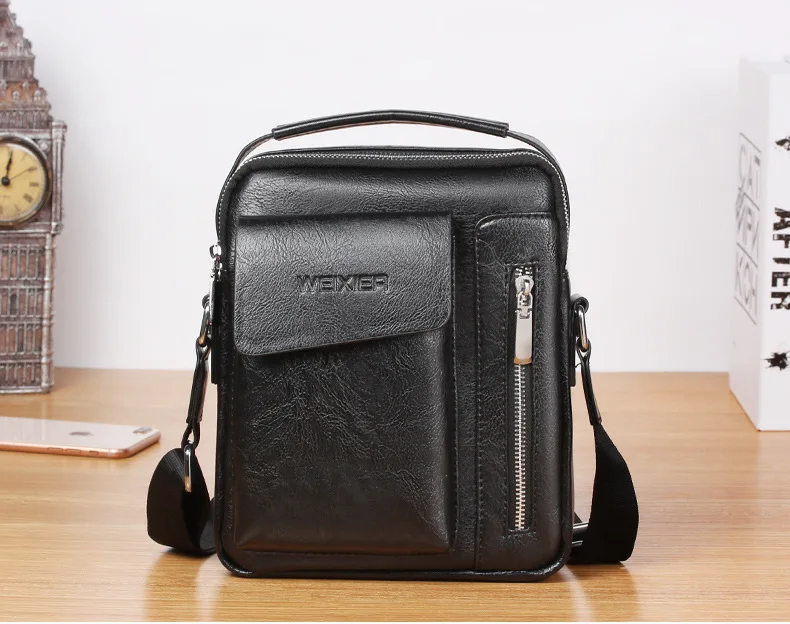 Schoudertassen voor heren Crossbodytas Multifunctionele handtassen voor heren Capaciteit PU-leren tas voor mannelijke messengertassen Tote Bag_voghion.com