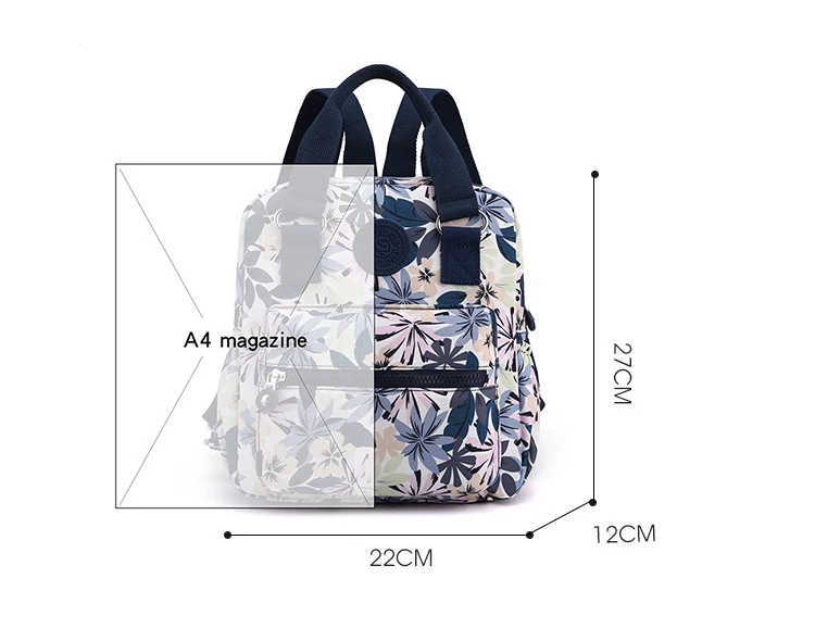 Mode Frauen Schulrucksack Graffiti Umhängetaschen für Teenager Mädchen weibliche hochwertige leichte Nylon Reiserucksäcke_voghion.com
