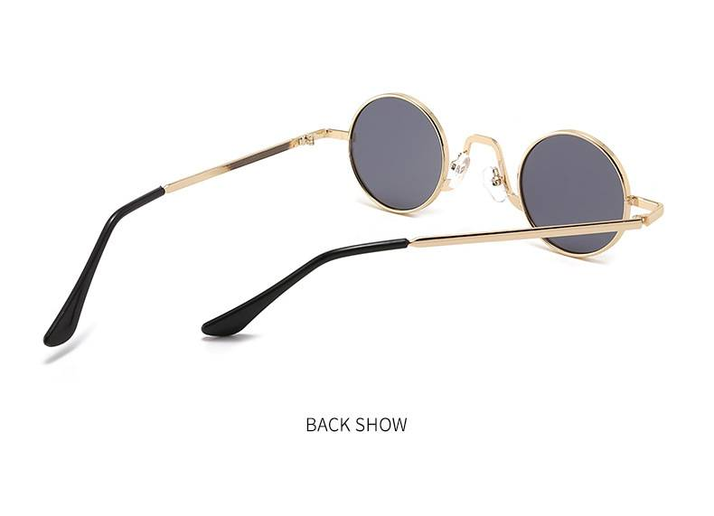 Unisex Prince Mirror Steampunk Retro Kleine runde Sonnenbrille Kleine Sonnenbrille mit kleinem Rahmen_voghion.com