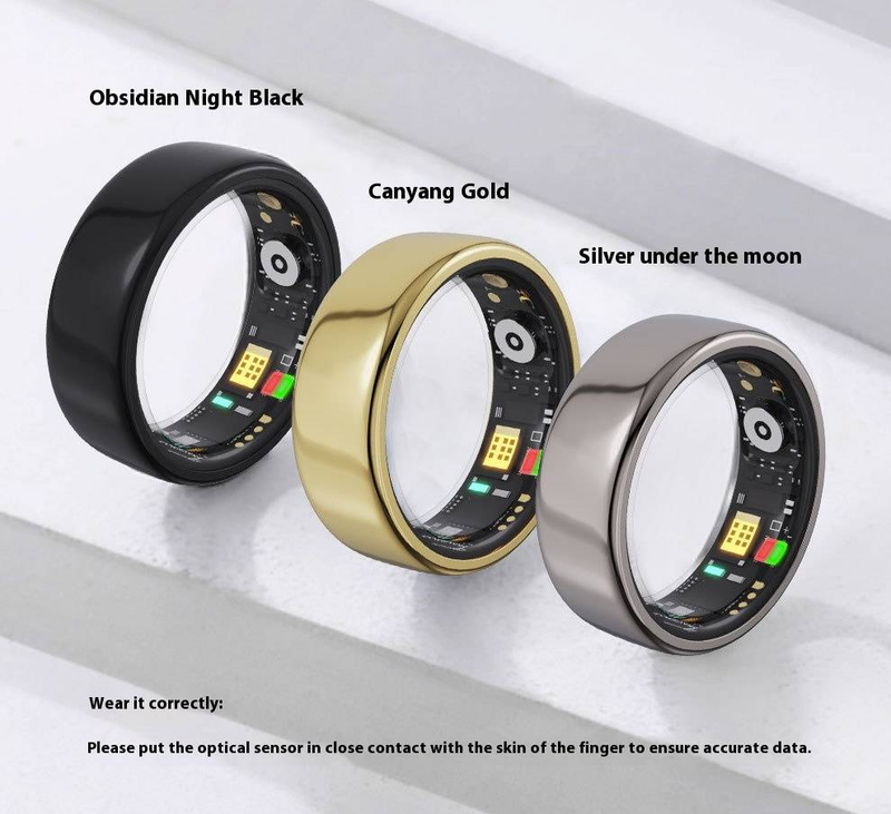 R11M Smart Ring – Bluetooth-Gesundheitstracker mit Herzfrequenz-, Blutsauerstoff-, Schlaf- und Schrittüberwachung, wasserdicht und mit Kamerasteuerung_voghion.com