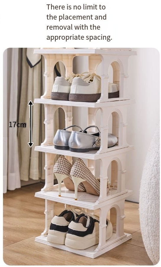 Foldable Shoe Rack For Beginners Shoe Rack For Door One Piece At A Time Household Multi Layer Small And Narrow Rental Room Simple Shoe Cabinet_voghion.com