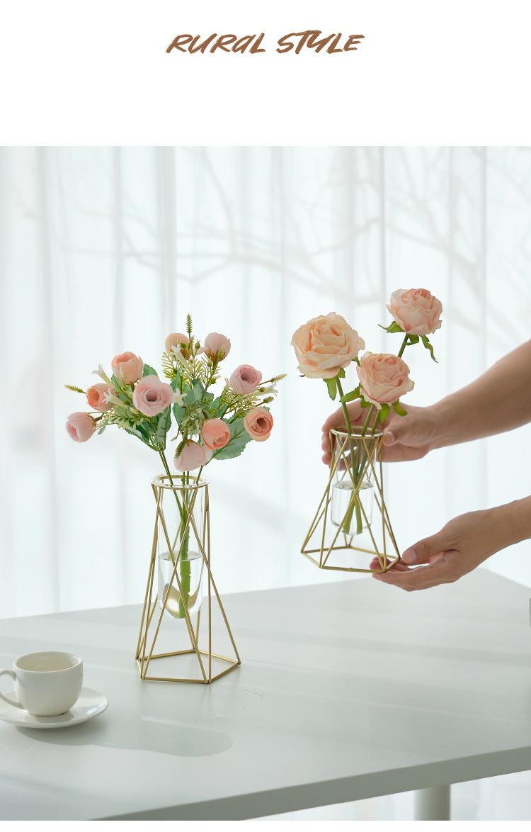 Wohnmöbel Wohndekoration Wohnzimmer Desktop Blumenarrangement Ornamente Ins Esstisch High End Getrocknete Blumen Simulation Blumenvase_voghion.com