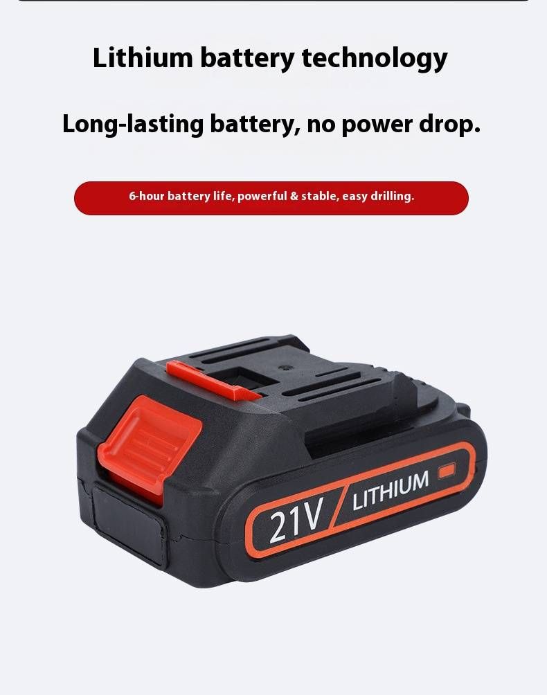 Trapano a batteria con batteria al litio - Trapano manuale leggero, a più velocità e ad alta coppia per la lavorazione del legno, la foratura del metallo e progetti fai da te_voghion.com