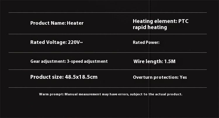 Aquecedor de ambiente cerâmico PTC de 1800 W com oscilação de 90°, proteção contra superaquecimento e tombamento, 2 configurações de velocidade para escritório doméstico (até 20㎡)_voghion.com