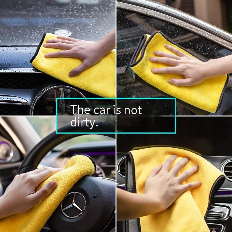 Dual-Color Microfiber Car Wash Towel – Super Absorbent, Lint-Free, Scratch-Free Cleaning Cloth For Cars & Surfaces_voghion.com