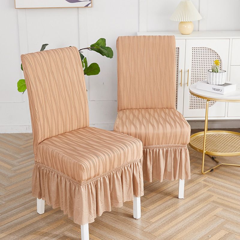 Stretchable Elastic Dining Chair Covers Set - Dustproof, Breathable & Cool-Touch Polyester Fabric, Universal Fit For Home, Hotel & Restaurant_voghion.com