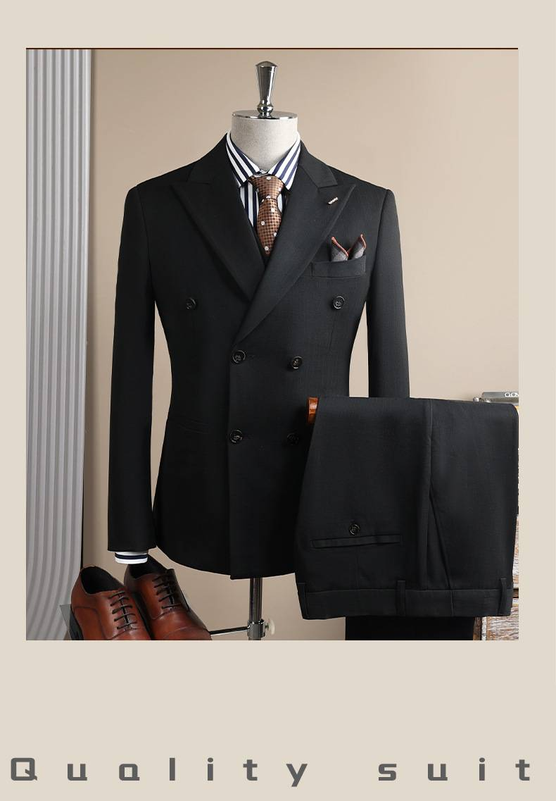 Premium Slim-Fit Herenpakset – Dubbelrijs Blazer met Broek & Vest voor Bruiloften, Zakelijke & Smart Casual Gelegenheden_voghion.com