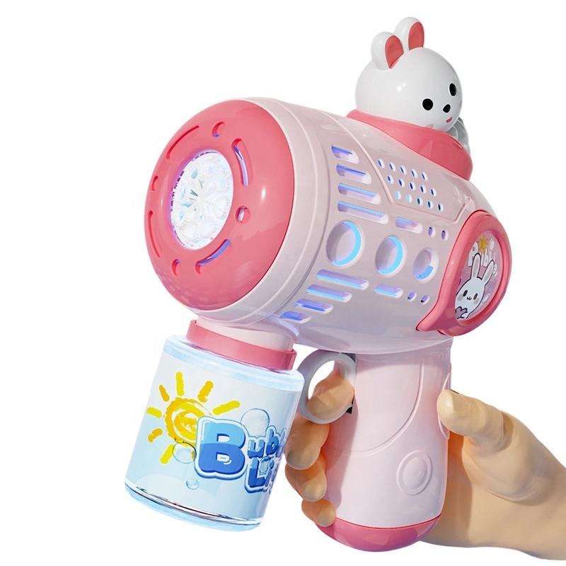 Bubble Gun Toy For Kids Automatic Multi-Hole Blower With LED Lights Leak-Proof Design 360° Non-Stick Grip OEM Wholesale_voghion.com