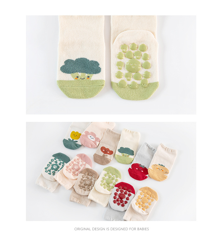 Calzini per bambini Calzini da pavimento per bambini autunno e inverno nuovi in silicone antiscivolo per neonati_voghion.com