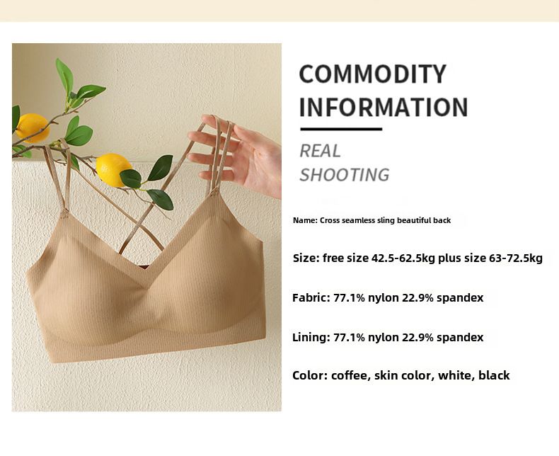 Wireless underwear women's seamless back soft support push-up with chest pad breathable breast-collecting anti-sagging bra_voghion.com