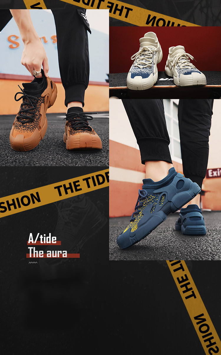 Calcetines de pulpo tejidos voladores para hombre, suela gruesa, versátiles, transpirables, informales, antideslizantes, deportivos de gran venta._voghion.com