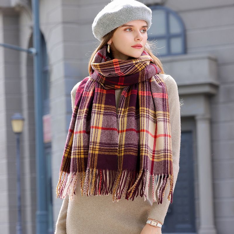 Silk Joy Women's Shawl 2024 Novo Outono e Inverno Quente Versátil Escritório Cobertor Cachecol de Caxemira_voghion.com