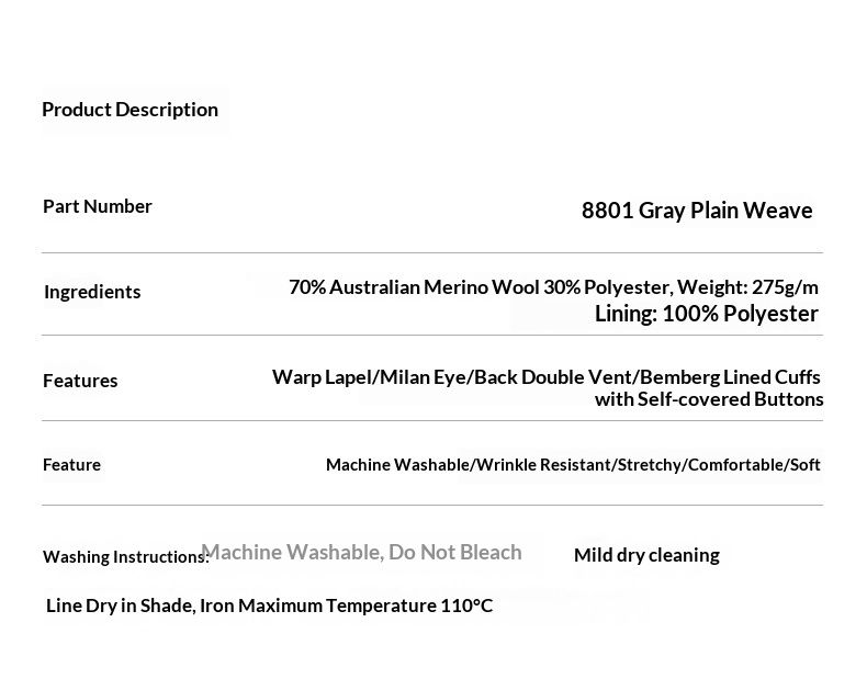 Completo da uomo in lana di alta qualità firmato Cove, completo casual da lavoro leggero e formale, lavabile in lavatrice_voghion.com