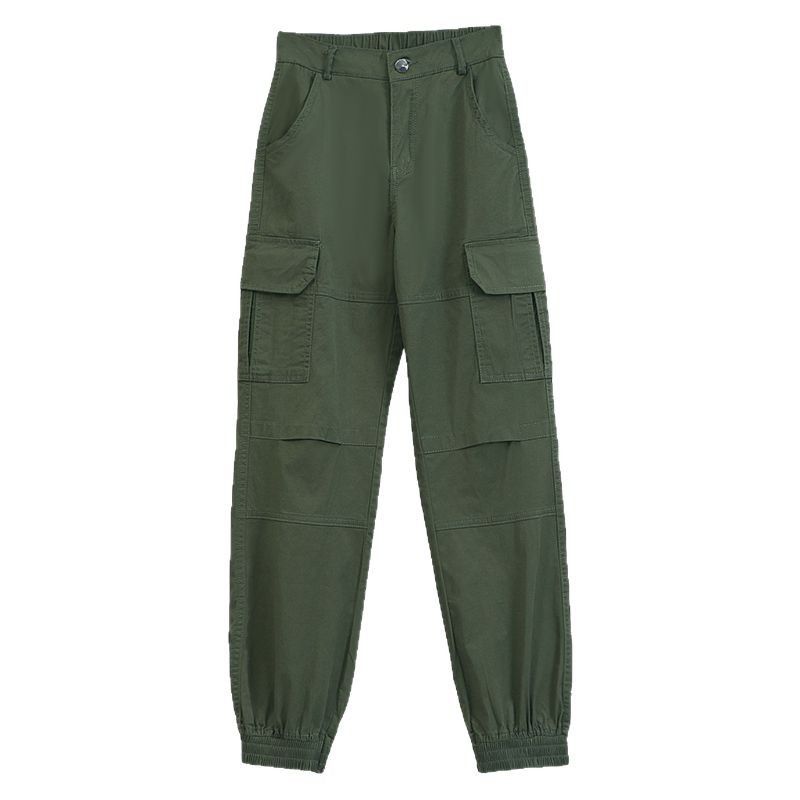 Black Cargo For Women Spring Autumn 2025 New High Waist Sports Straight Petite Casual Hiking Jogger Pants_voghion.com