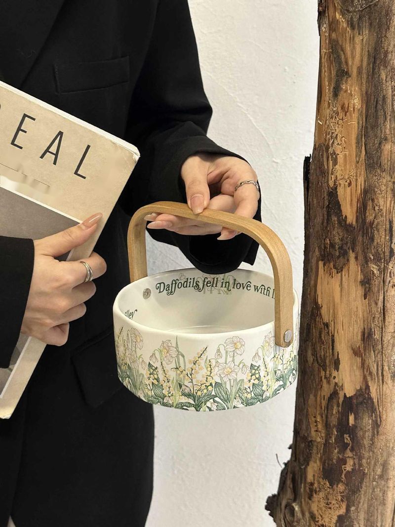 Carillon a vento di lusso di alta qualità, in ceramica, con cesto di frutta portatile, per la casa, tavolino da caffè, piatto per snack da tè pomeridiano, regalo_voghion.com
