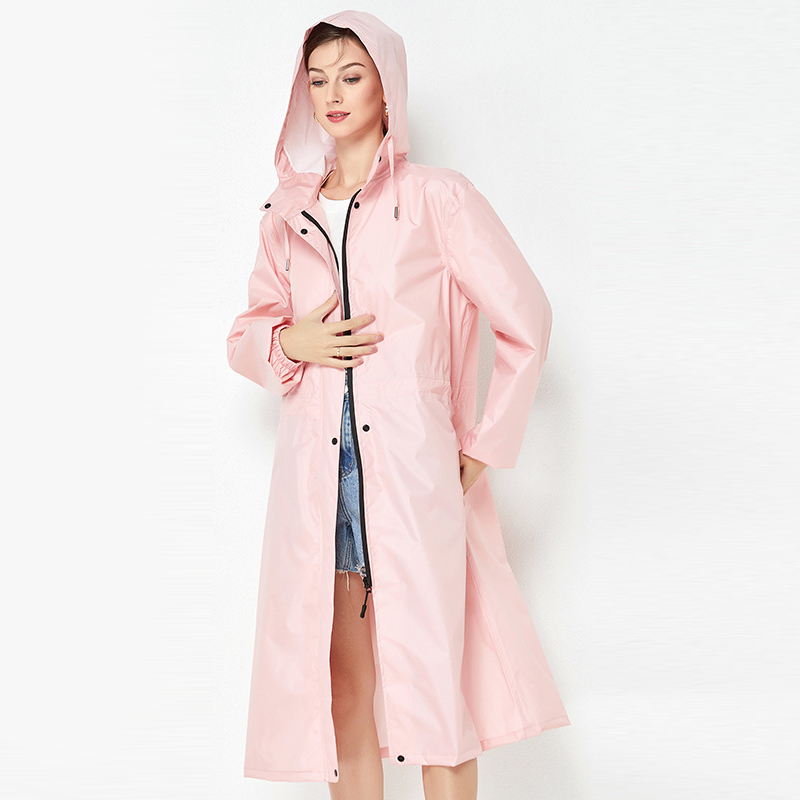 Dammen Waasserdicht Laang Reenmantel Damen Reenmantel Kapuzen Trenchjacket Windbreaker Liicht Outdoor Wanderreenkleeder_voghion.com