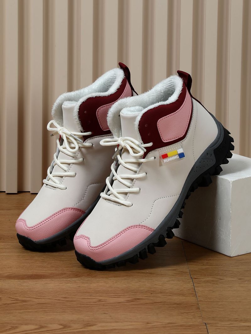 Herbst winter paar anti-rutsch verschleiß-beständig sport schuhe mit dicken baumwolle schuhe, kurze samt bequem für beide_voghion.com