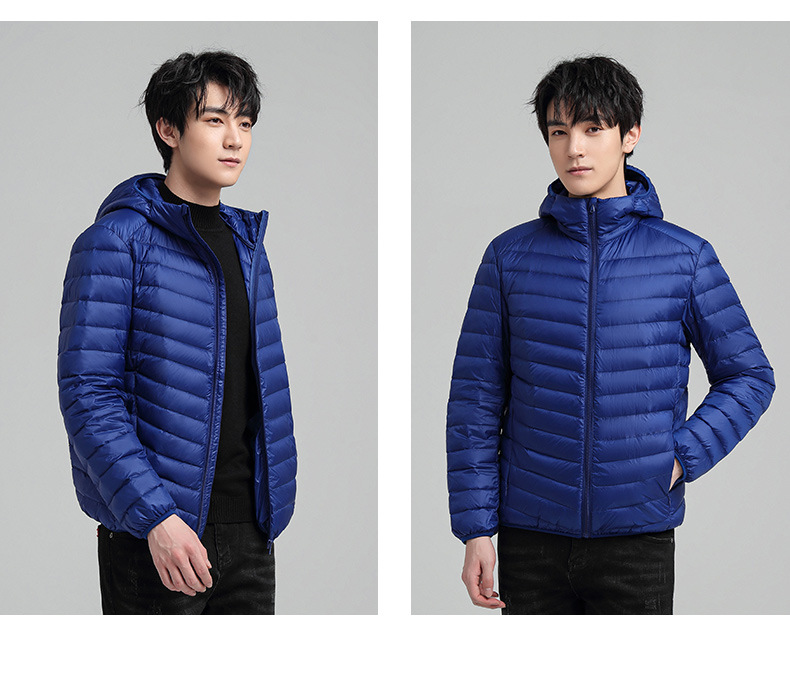 2023 winter new style men's light down jacket short stand collar fashion white duck down warm jacket men's clothing_voghion.com