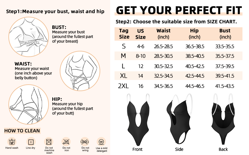 Bodysuits Lingeries Tanga Para Mulheres Sexy Sem Costas Decote Em V Profundo Modelador COMFREE Festa Invisível U Plunge Corset W_voghion.com