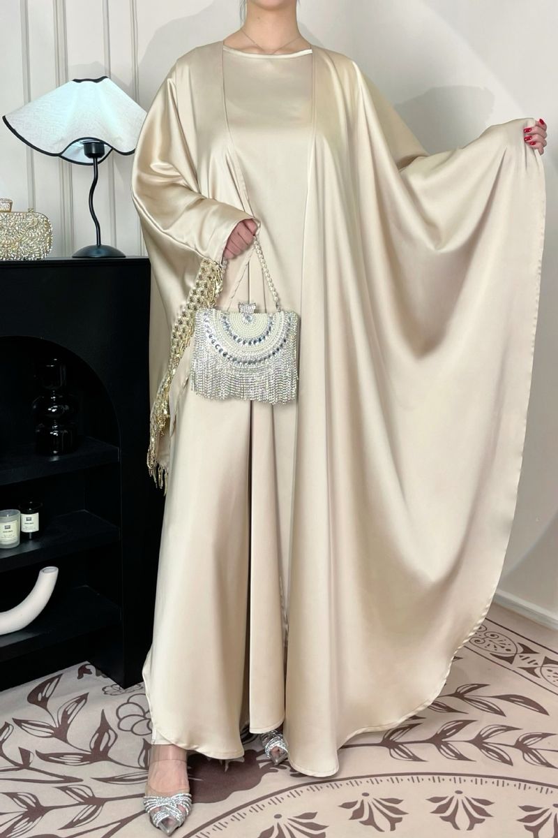 Women's Clothing Muslim Clothing Abaya Cape Tassel Dress Shawl Outer Skirt Suit_voghion.com