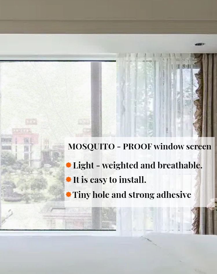 Selbstklebendes magnetisches Moskitonetz für Fenster, kein Werkzeug erforderlich, einfach zu installieren, DIY-Insektenschutznetz mit Klettband für Türen und Fenster_voghion.com
