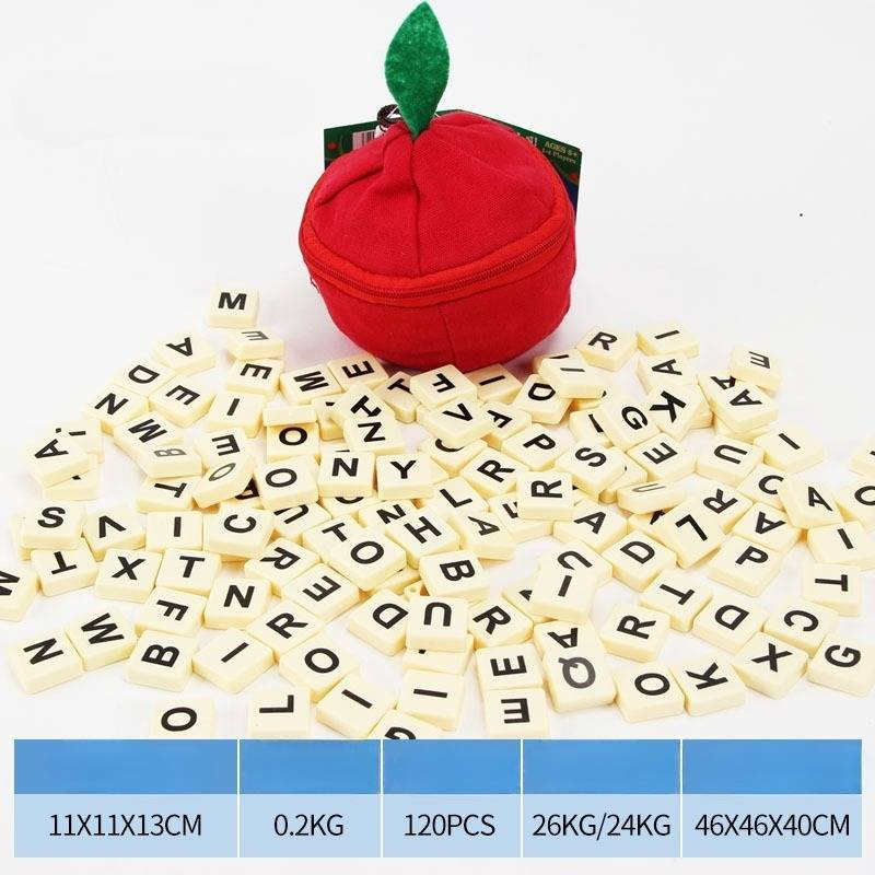 Scrabble Game English Board Game Paper Board Parent child Interactive Educational Toy Infant Scrabble Game_voghion.com