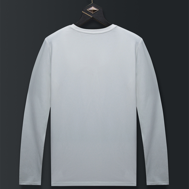 Herrenbekleidung Neue Herbst Langarm T-Shirt Männer Heißer Diamant Druck Kaninchen Trendy Mode Marke Große Größe Herrenbekleidung Modal Slim Fit_voghion.com