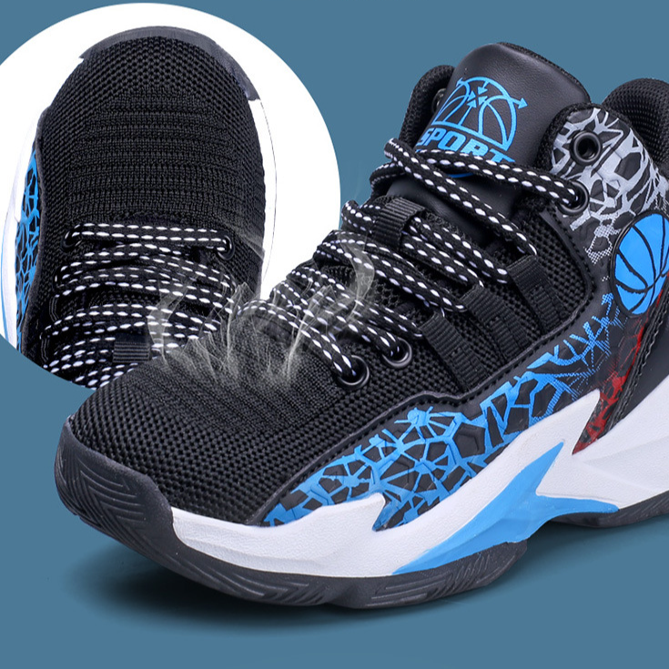 New flying woven breathable sneakers for boys student kids sneakers_voghion.com