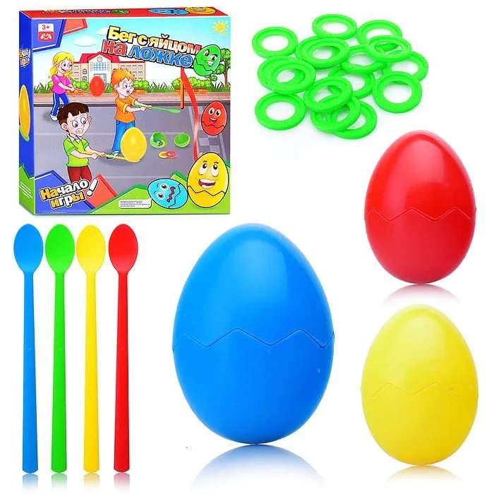 Jeu de relais d'œufs d'équilibrage pour enfants, jouets de lancer de cuillères, jeux d'interaction familiale, jeu sensoriel, fête pour enfants, cadeaux d'anniversaire de Noël, aides pédagogiques pour puzzles_voghion.com