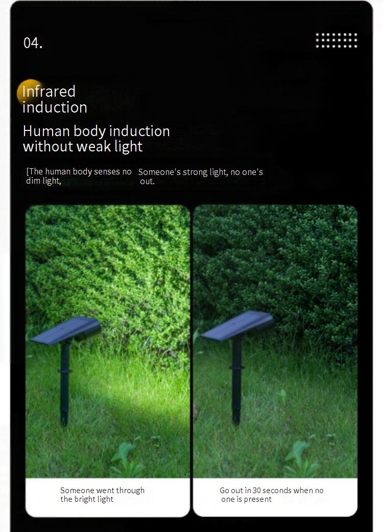 Bahçe ve Çim İçin Ultra Parlak Güneş Enerjili LED Spot Işığı - Hareket Sensörlü Su Geçirmez Dış Mekan Zemin Lambası, Sıcak Beyaz (39 LED, 6-12 Saat Çalışma Süresi)_voghion.com