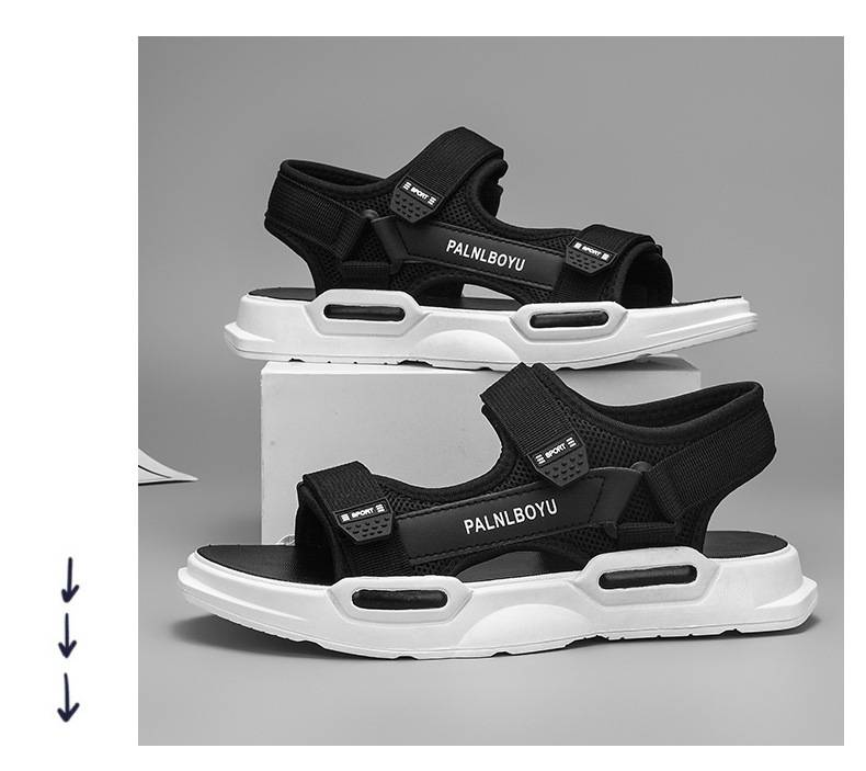 Herrensandalen, Neuer Stil Im Jahr 2025, Rutschfest, Dickbesohlte, Strandschuhe, Weiche Sohlen, Freizeitsport, Höhenvergrößerung, Sandalen Mit Hausschuhen_voghion.com
