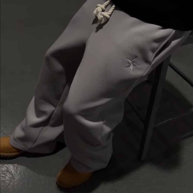 2026 European-USA Style Y2K High Street Hip-Hop Wide Leg Sweatpants Men Double Waist Drawstring Embroidery Casual Loose Thick Fake Two Pairs Pants_voghion.com