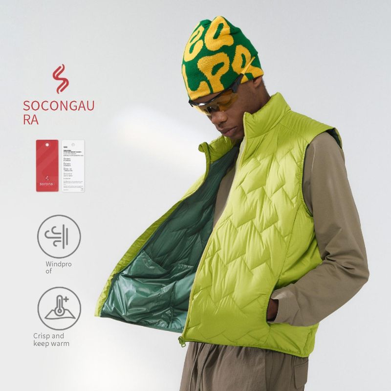Men's Lightweight Down Vest - Packable 90% White Duck Feather Filling, Warm Sleeveless Jacket For Winter, Casual Outerwear, Multiple Colors_voghion.com