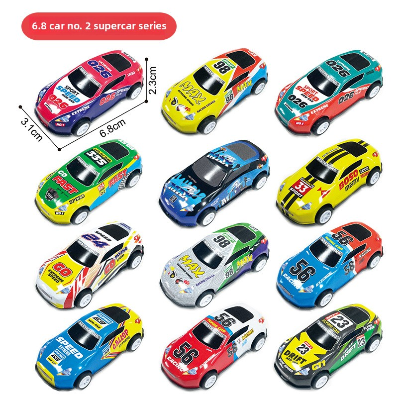 Mini coche de juguete Daquan de plástico de 6,8 cm, modelo pequeño, tractor fundido a presión, juguete para niños y coche de ingeniería Huili._voghion.com